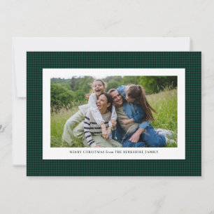 Carte de vœux photo de vacances à carreaux