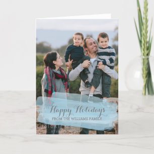 Carte de vœux photo de vacances avec coup de pince