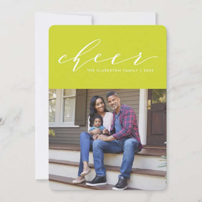 Carte de vœux photo de vacances avec un script amu (Devant)