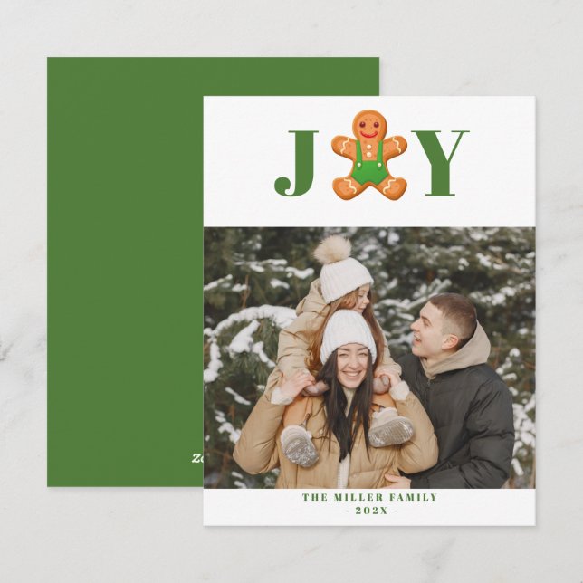 Carte de vœux photo de vacances de bonhomme en pai (Devant / Derrière)