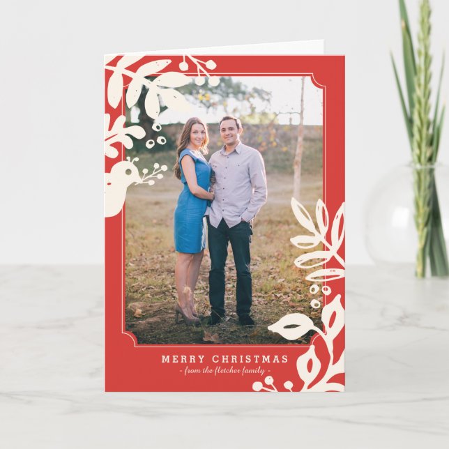 Carte de voeux photo de vacances Folk Art (Devant)