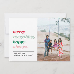 Carte de vœux photo de vacances Joyeux Tout Heureu