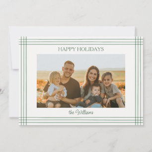 Carte de vœux photo de vacances minimaliste à carr