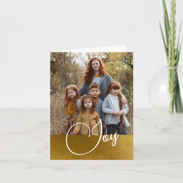 Carte de vœux photo de vacances pliée (Devant)
