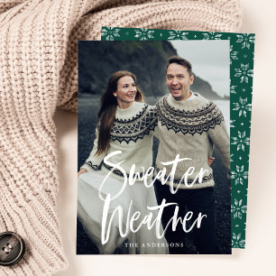 Carte de vœux photo de vacances Sweater Weather