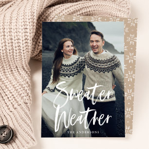Carte de vœux photo de vacances Sweater Weather