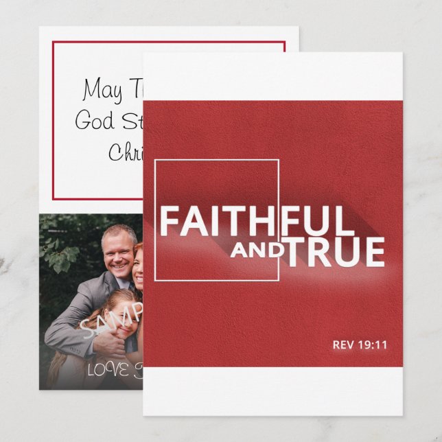 Carte de voeux photo des Noms Saints de Jésus Chri (Devant / Derrière)