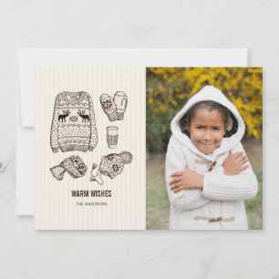 Carte de vœux photo d'essentiels de vacances Souha