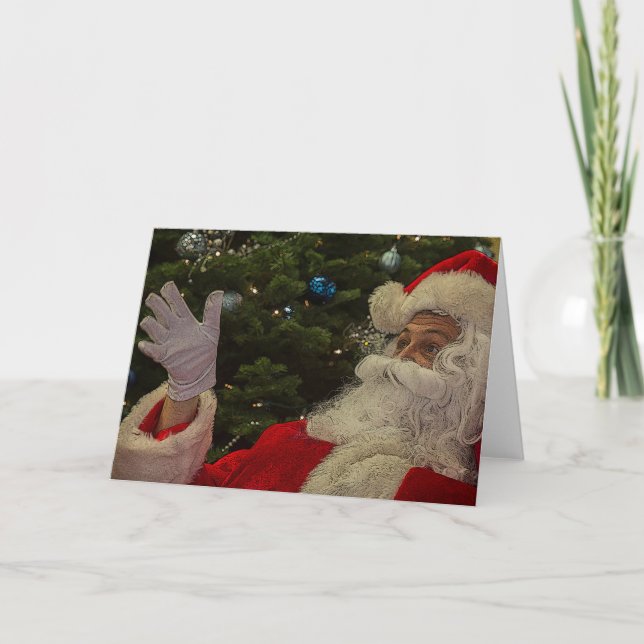 Carte de voeux photo du Père Noël (Devant)