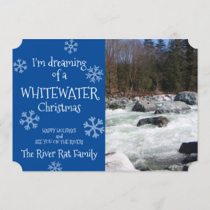 Carte de vœux photo d'un Noël en eaux vives rêvé