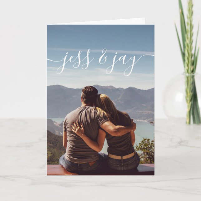 Carte de voeux photo en couple (Devant)