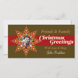 Carte de vœux photo étoile de Noël