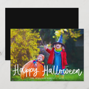 Carte de vœux photo Halloween couleur éditable mod