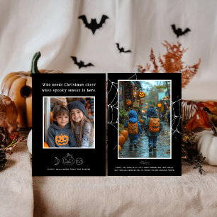 Carte de vœux photo Halloween de la saison effraya