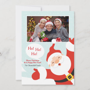 Carte de voeux photo Ho Ho Père Noël