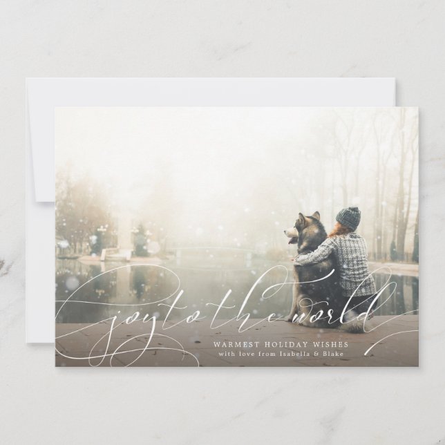 Carte de vœux photo Joy To The World (Devant)