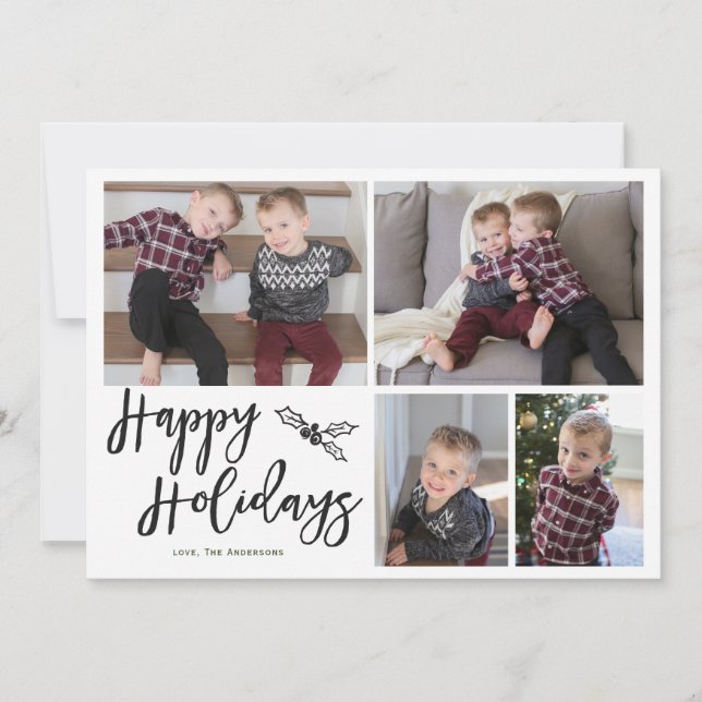 Carte de vœux photo Joyeuses Fêtes (Devant)