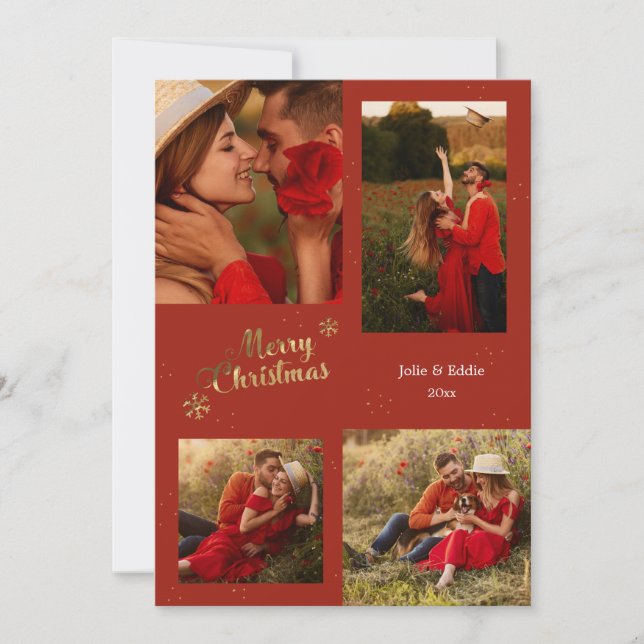 Carte de Vœux Photo Joyeux Noël 4 (Devant)