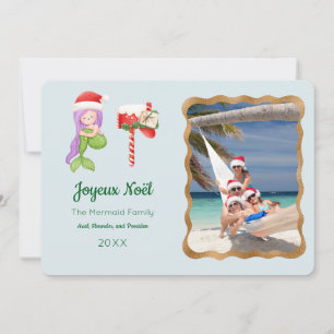 Carte de voeux photo Mermaid Joyeux Noël