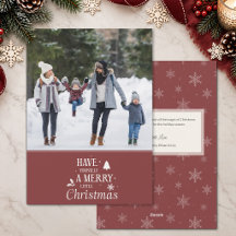 Carte de vœux photo minimale Joyeux Noël