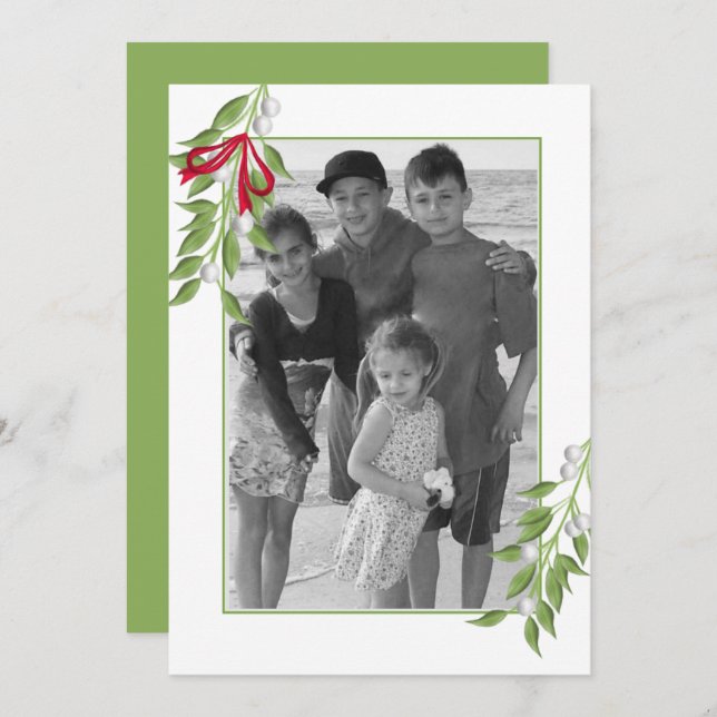Carte de voeux photo Mistletoe (Devant / Derrière)