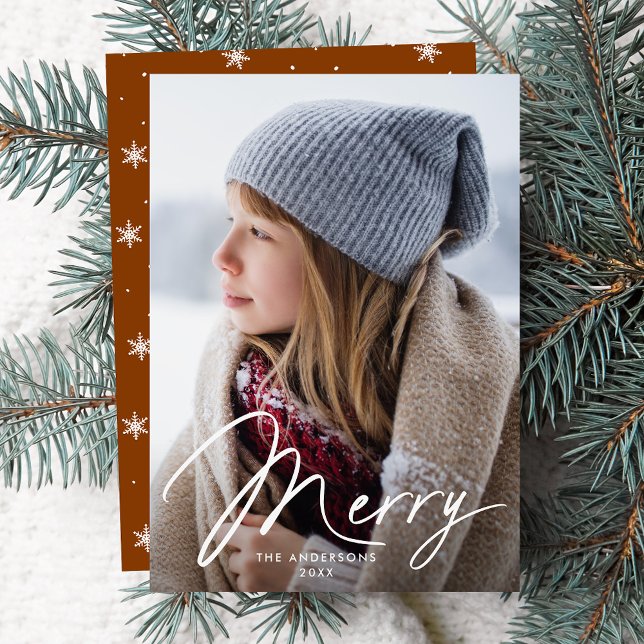 Carte de vœux photo moderne de gingerbread avec si (Créateur téléchargé)