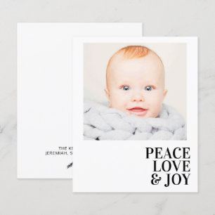 Carte de vœux photo moderne minimale budget Paix A
