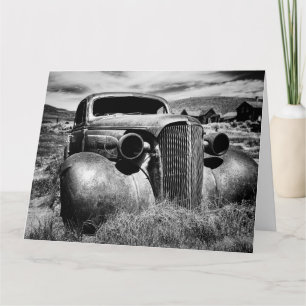 Carte de vœux - Photo noir et blanc d'Amérique