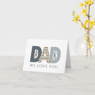 Carte de vœux photo Papa nous t'aimons