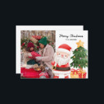Carte de voeux photo Père Noël pour Noël amusant<br><div class="desc">Une Carte De Voeux Photo De Noël Père Noël Colorée. Objets correspondants dans notre magasin Cava Party Design.</div>