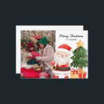 Carte de voeux photo Père Noël pour Noël amusant<br><div class="desc">Une Carte De Voeux Photo De Noël Père Noël Colorée. Objets correspondants dans notre magasin Cava Party Design.</div>