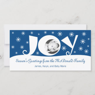 Carte de voeux photo personnalisée "Joy"