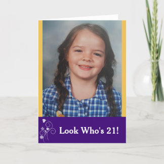 Carte de vœux photo personnalisée pour 21 ans