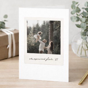 Carte de vœux photo Polaroid   Art vintage personn