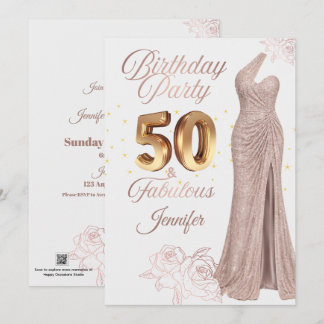 Carte de vœux photo pour 50e anniversaire | Person