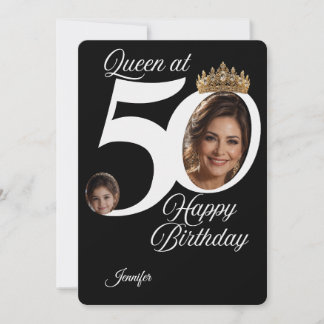 Carte de vœux photo pour 50e anniversaire | Person