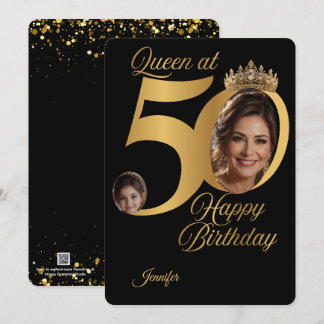 Carte de vœux photo pour 50e anniversaire | Person