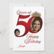 Carte de vœux photo pour 50e anniversaire | Person