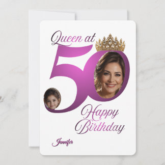 Carte de vœux photo pour 50e anniversaire | Person