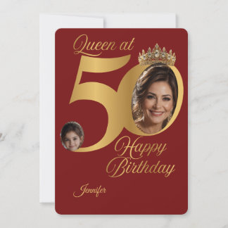 Carte de vœux photo pour 50e anniversaire | Person
