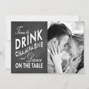 Carte de vœux photo pour boire du champagne