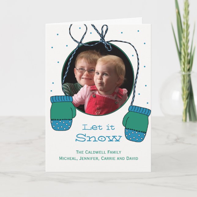 Carte de voeux photo pour les fêtes de neige (Devant)