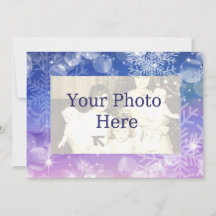 Carte de vœux photo pour les fêtes de neige hivern