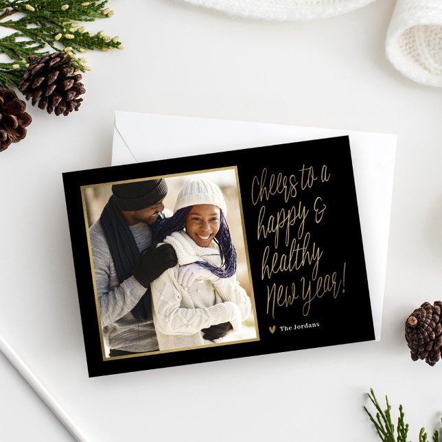 Carte de vœux photo pour une année heureuse et sai (Créateur téléchargé)