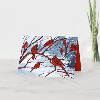 Carte de voeux photo Red Birds