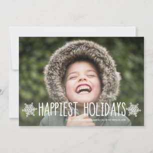 Carte de vœux photo Renne Pailleté Fêtes de fin d'