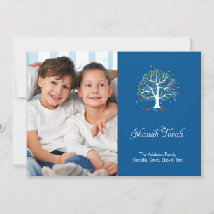 Carte de vœux photo Rosh Hashanah arbre de l'espoi