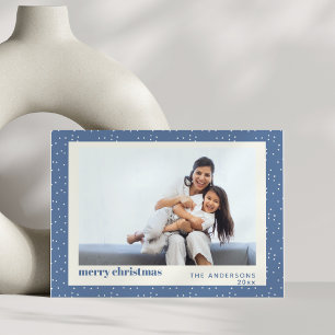 Carte de vœux photo simple pour les fêtes avec poi