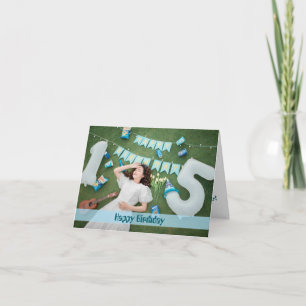 Carte de voeux photo simple Script Birthday