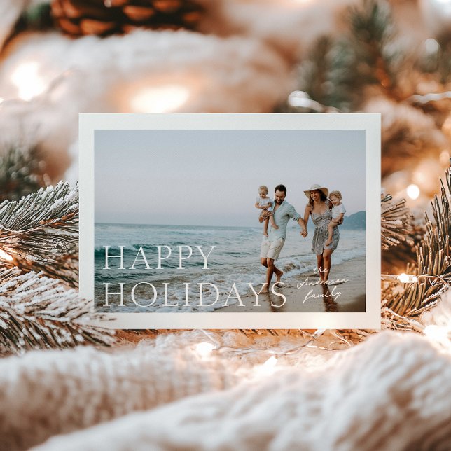 Carte de vœux photo simplicité vacances (Créateur téléchargé)